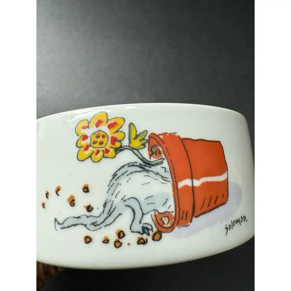 Cat Food Water Dish Ceramic The 24 Hour Ferret Debra Solomon Whimsycore